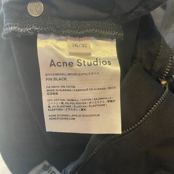 Acne Studios Women's 26/32 Pin Black Jeans- Like New! - Picture 5 of 5